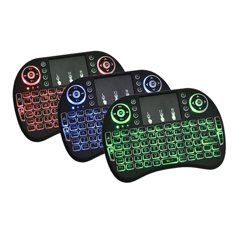 H9 Wireless Backlit Colorful Touch Remote Control Keyboard – Multi-Color LED, Slim Design, Easy Navigation