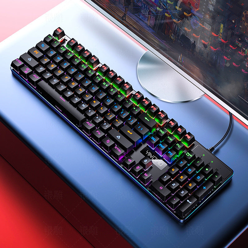 Silver Eagle ZK3 Mechanical Gaming Keyboard with Green & Black Axis Switches, Wired USB Computer Accessory