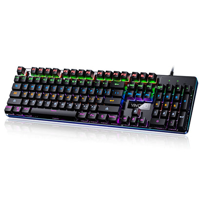 Silver Eagle ZK3 Mechanical Gaming Keyboard with Green & Black Axis Switches, Wired USB Computer Accessory