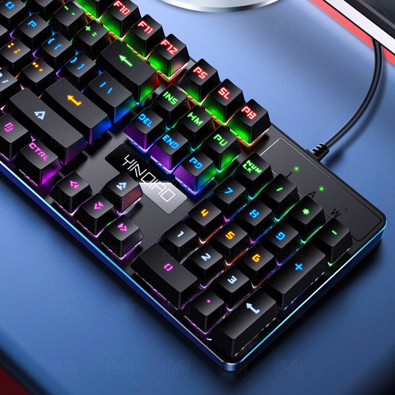 Silver Eagle ZK3 Mechanical Gaming Keyboard with Green & Black Axis Switches, Wired USB Computer Accessory