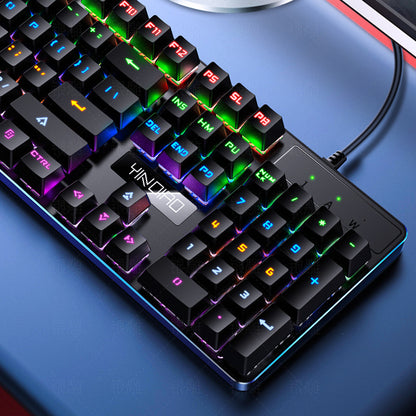 Silver Eagle ZK3 Mechanical Gaming Keyboard with Green & Black Axis Switches, Wired USB Computer Accessory