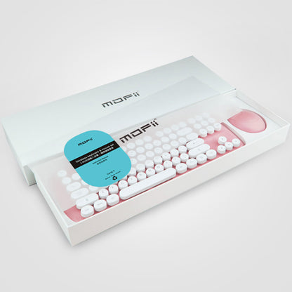 Wireless Retro Girls' Color Keyboard and Mouse Set – Stylish and Comfortable