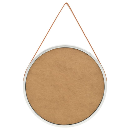 NNEVL Wall Mirror with Strap 60 cm Silver-1