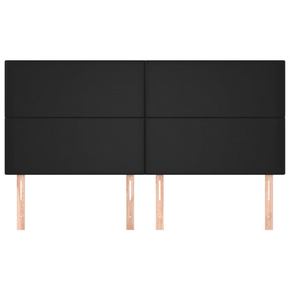 NNEVL Headboards 4 pcs Black 80x5x78/88 cm Faux Leather-2