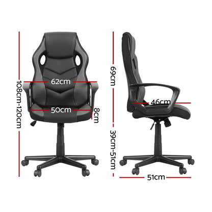 NNEDSZ Artiss Gaming Office Chair Computer Chairs Grey-1