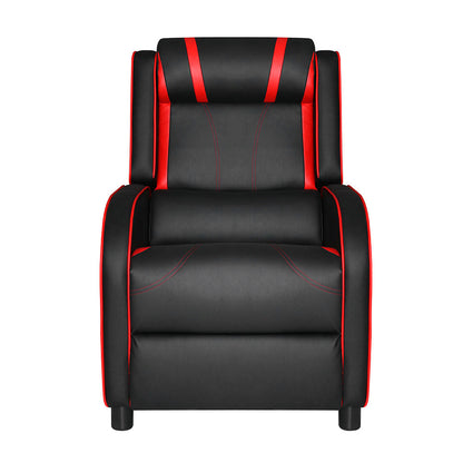 NNEDSZ Recliner Chair Gaming Racing Armchair Lounge Sofa Chairs Leather Black-2