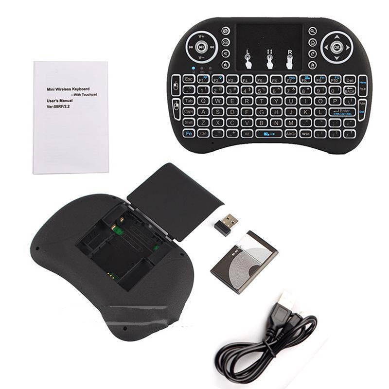 H9 Wireless Backlit Colorful Touch Remote Control Keyboard – Multi-Color LED, Slim Design, Easy Navigation