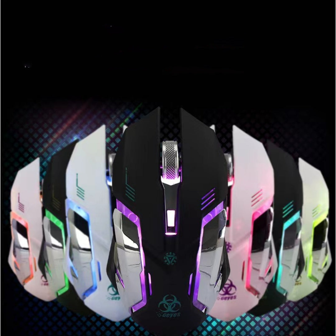 Wireless Rechargeable Mouse for Notebook, Desktop, Home & Office – Universal, Silent Click, Luminous Design, Perfect for Gaming and Everyday Use