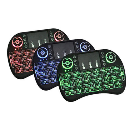 H9 Wireless Backlit Colorful Touch Remote Control Keyboard – Multi-Color LED, Slim Design, Easy Navigation